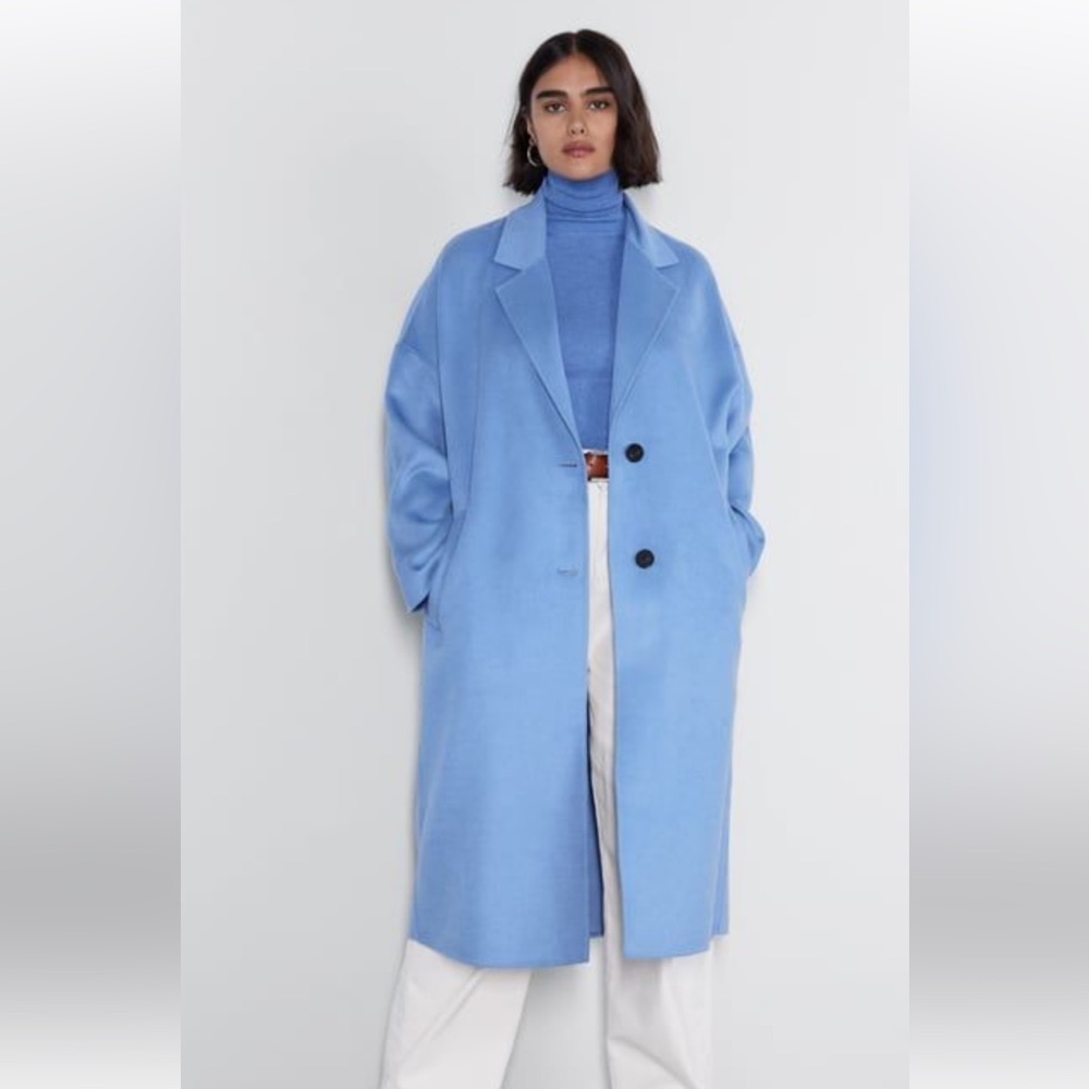 Zara Light Blue Trench Coat